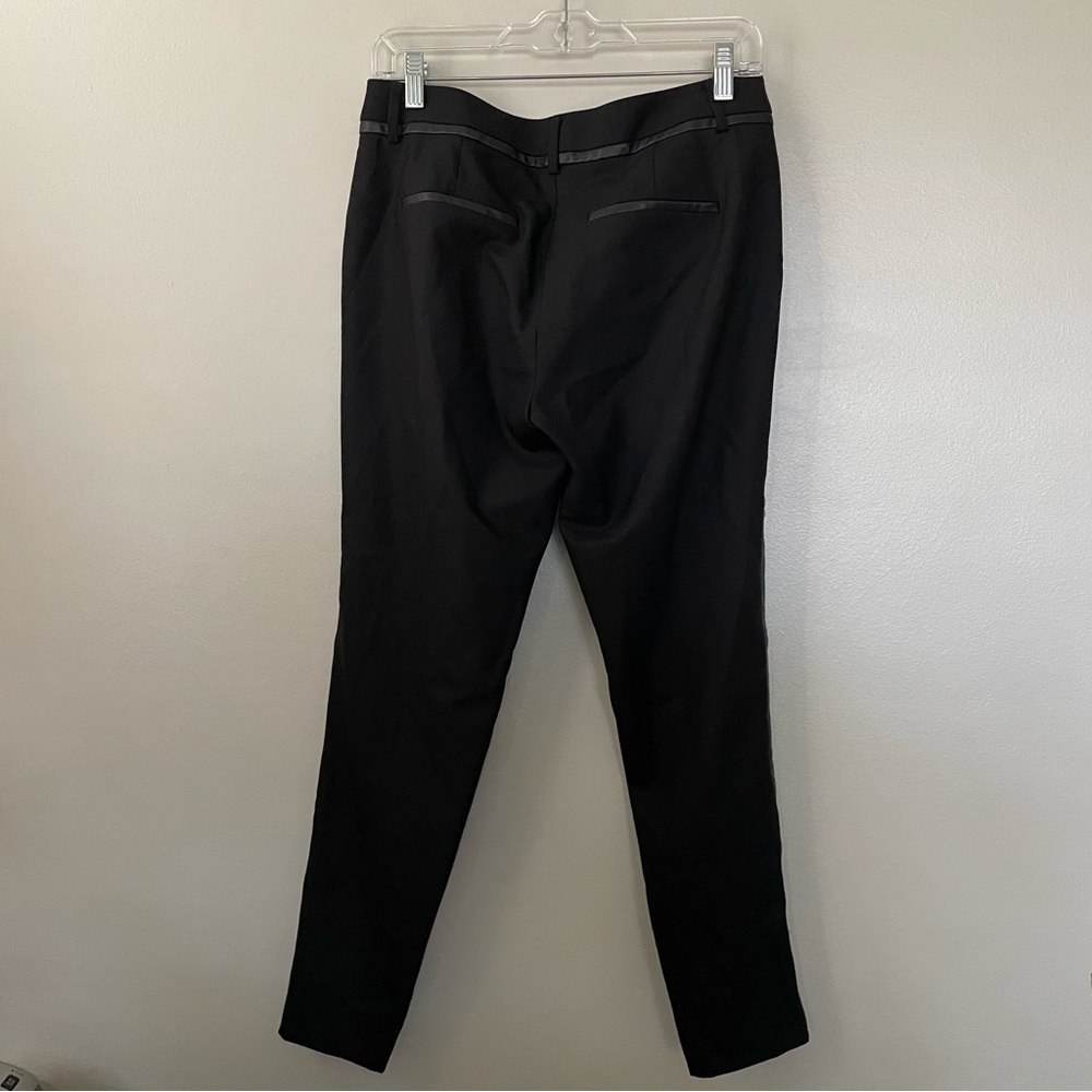 Vince wool trousers Faux leather trim